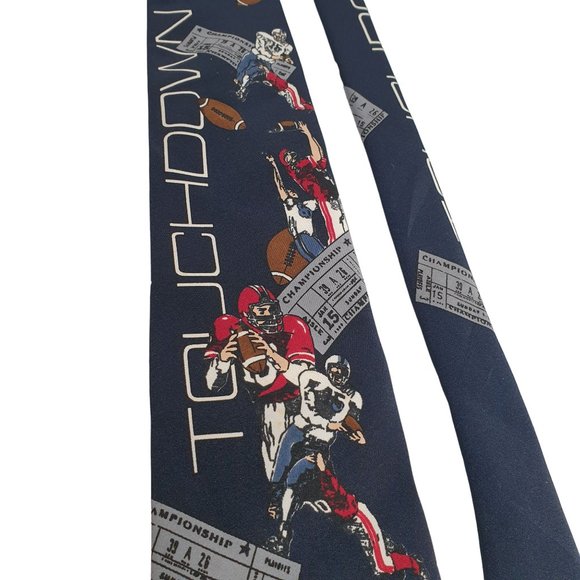 American Sports Touchdown Mens Necktie Tie Designer Accessory Work Dad Gift - Picture 2 of 6